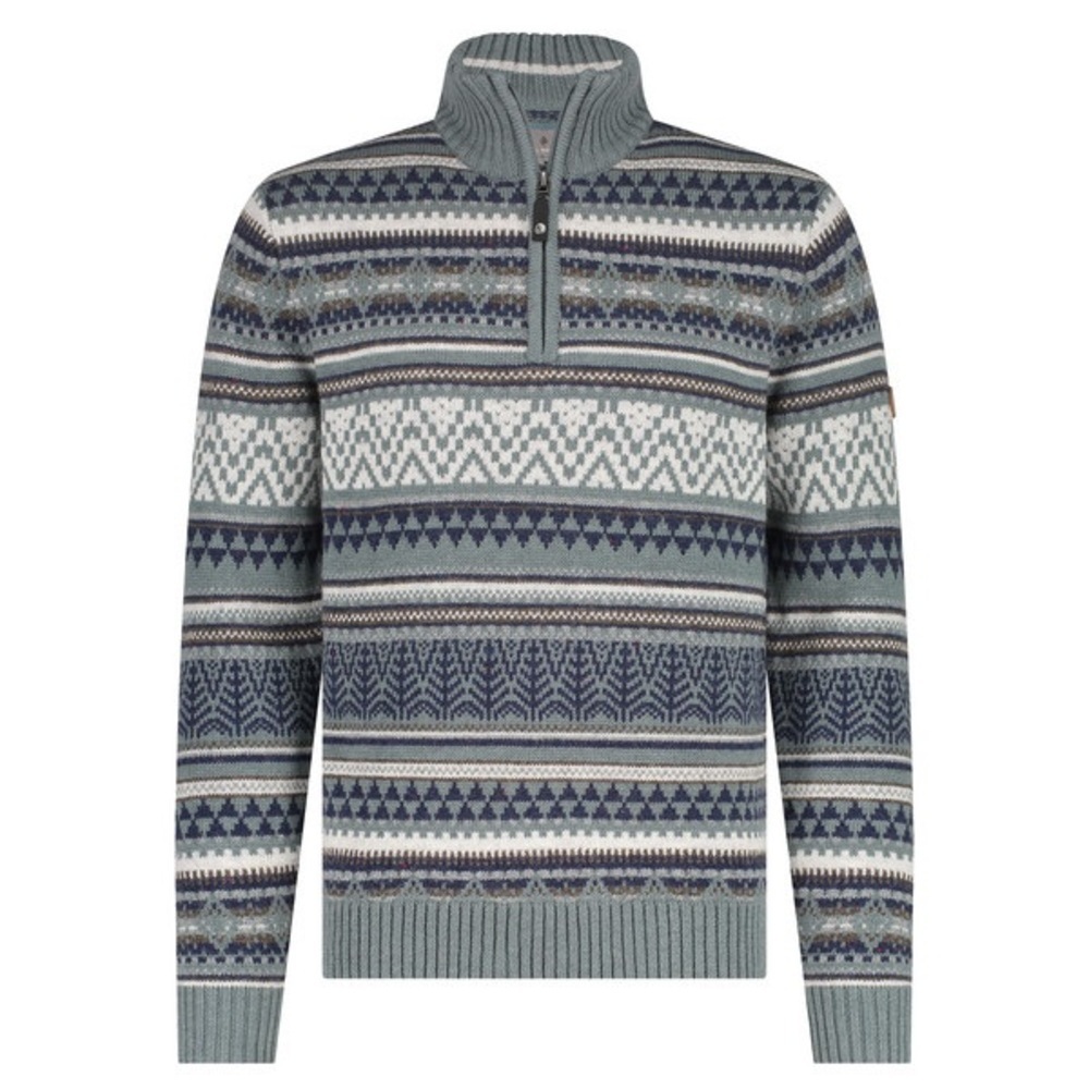 Royal Robbins Ponderosa Quarter Zip Sweater Men’s M Fair Isle Blue Wool Blend
